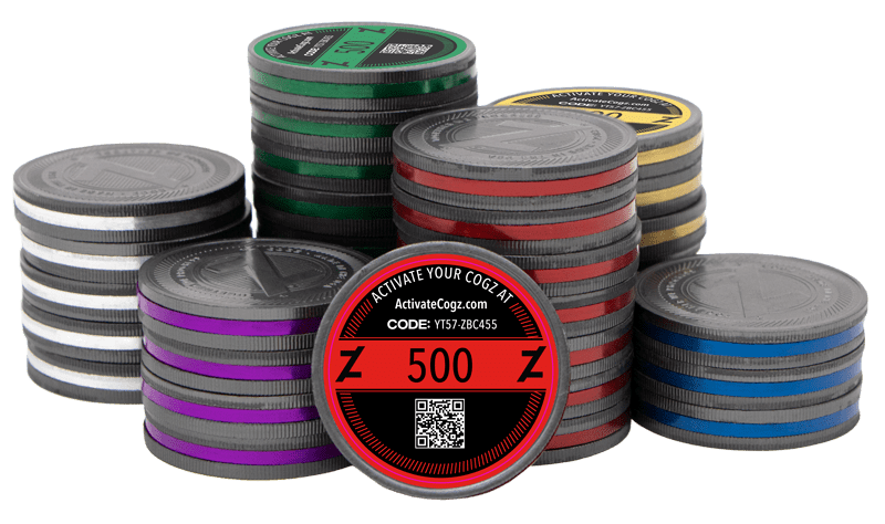 Cogz Coins Stacked Decal 2021